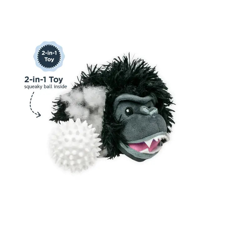 Gorilla 2-in-1 Fetch Ball Dog Toy