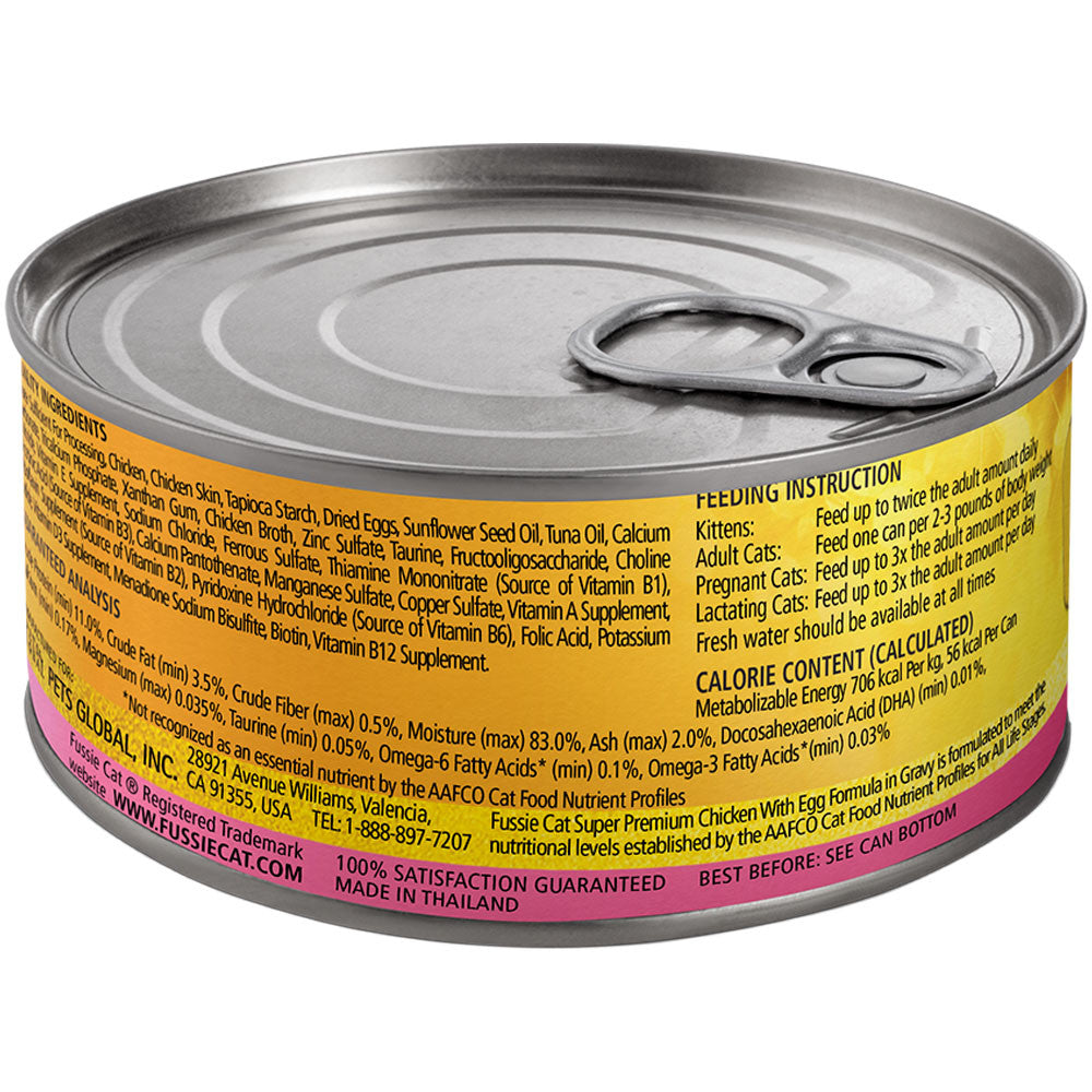 Fussie Cat Chicken w/ Egg Formula in Gravy Canned Cat Food