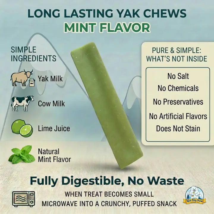 Yeti Dog Treat Chew Mint 3.5oz