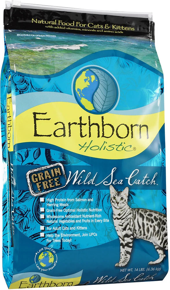 Earthborn Holistic Wild Sea Catch Grain Free Natural Cat Food 14 lb