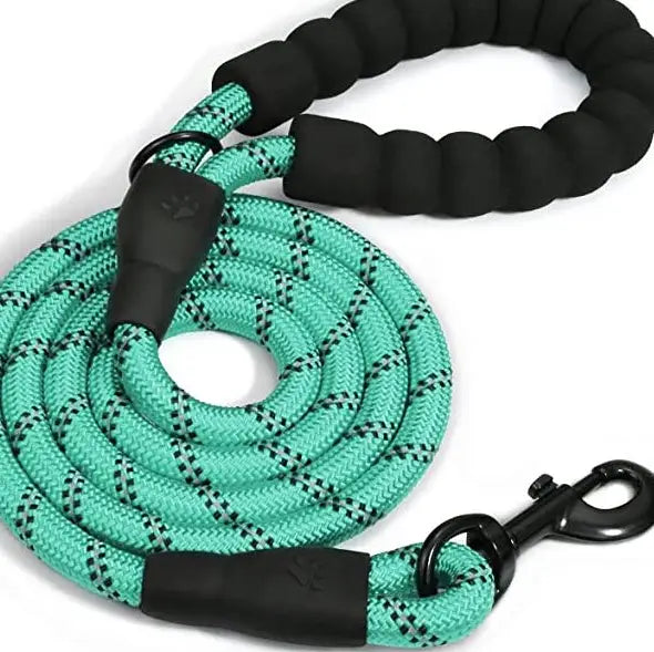Braided Rope Leash - Turquoise