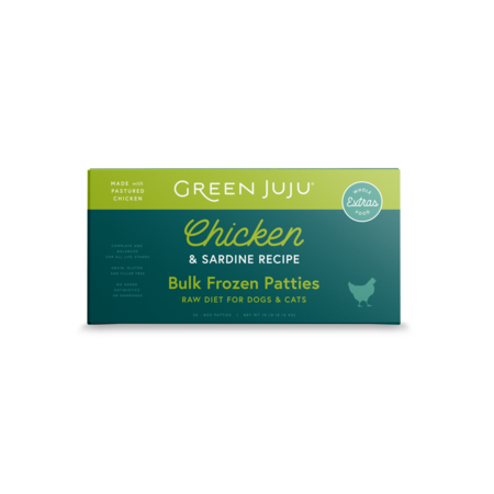 Green Juju Dog Frozen Extras Chicken + Sardine