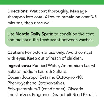 Hypoallergenic Grapefruit Seed Extract Pet Shampoo
