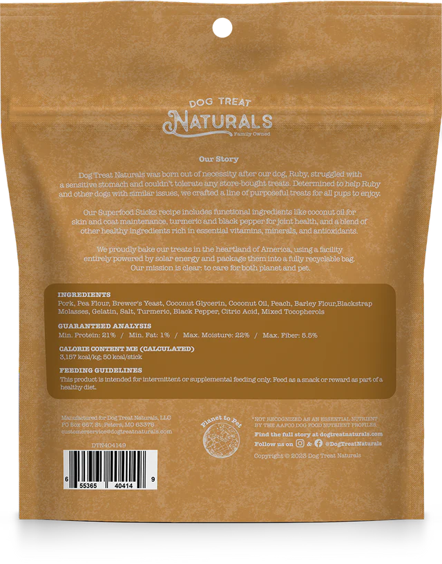Pork & Peach Superfood Sticks