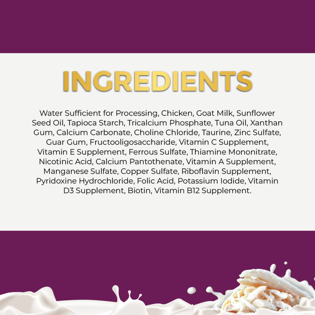 Fussie Cat Chicken in Goat Milk Recipe