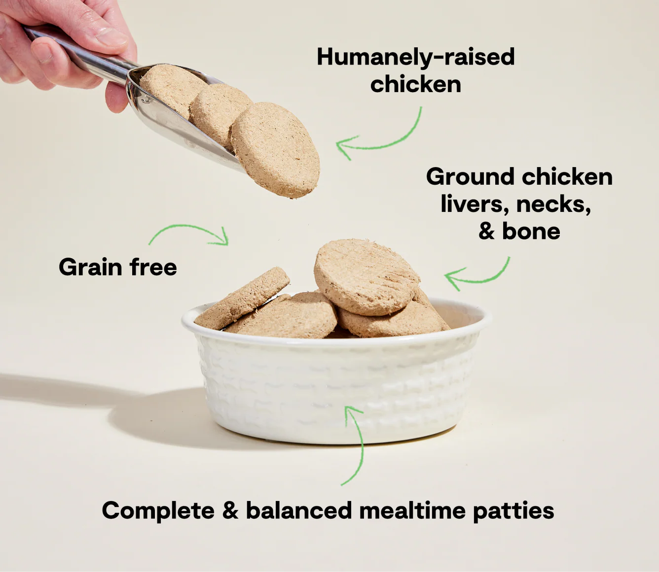 Open Farm Harvest Chicken Freeze Dried Raw Patties for Dogs
