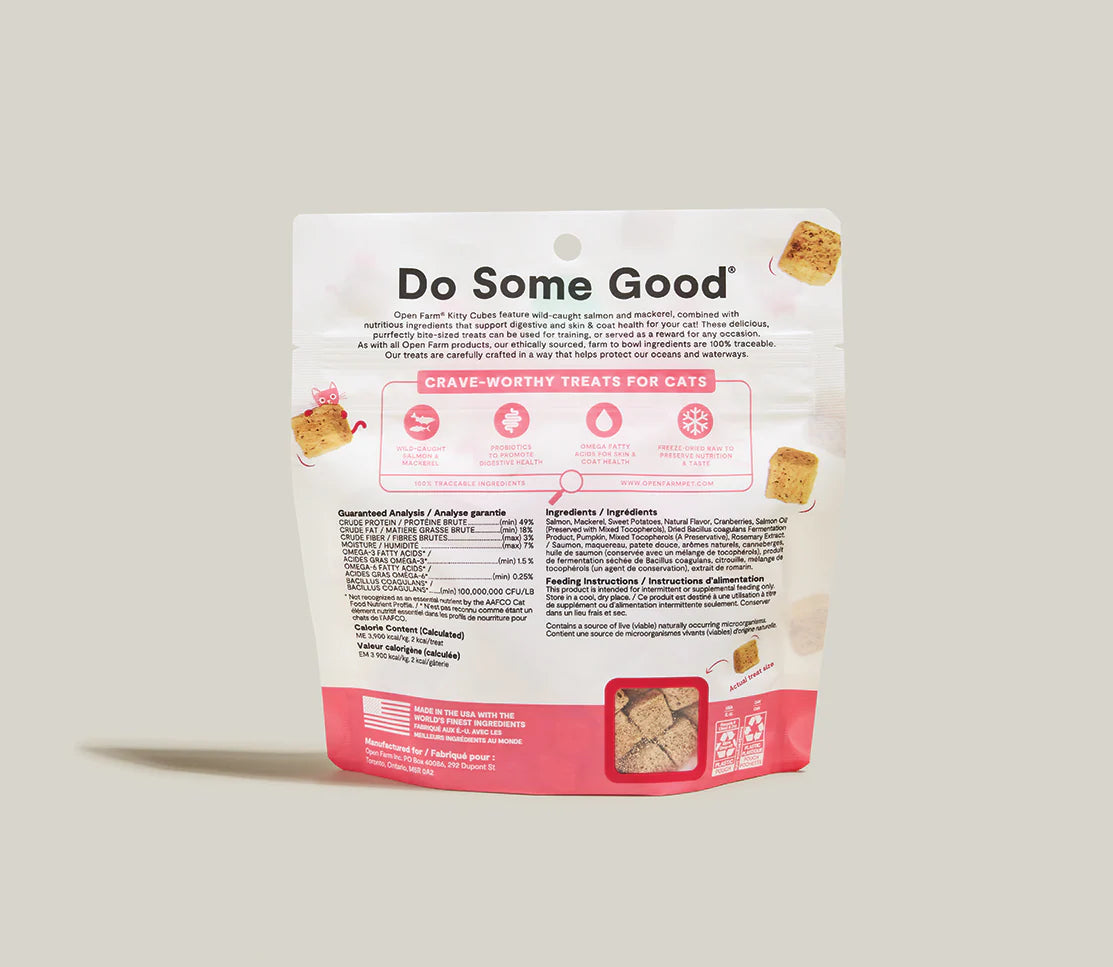 Open Farm Salmon & Mackerel Kitty Cube Treats