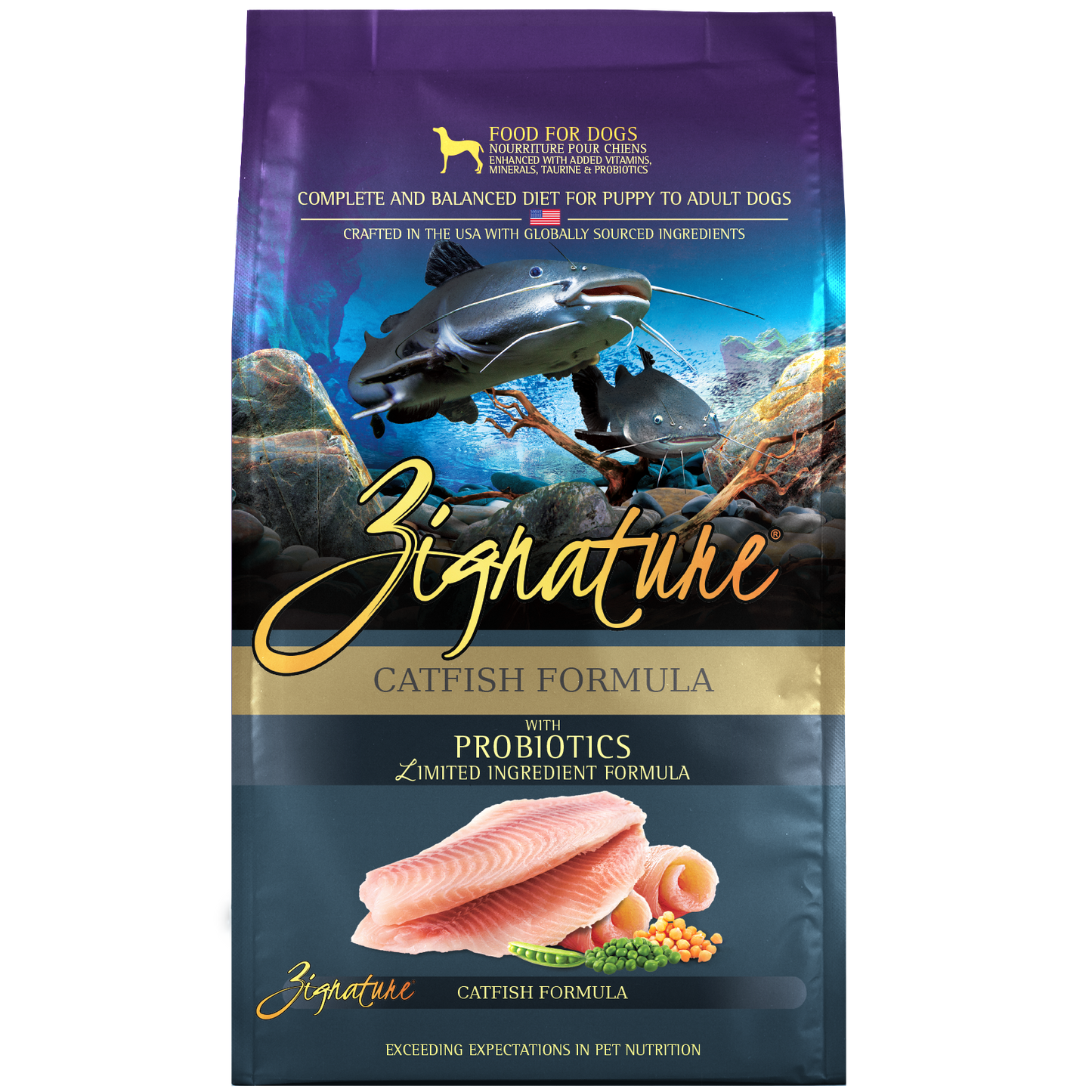 Zignature Dry Dog Food - Grain Free Limited Ingredient with Probiotics - Catfish Formula