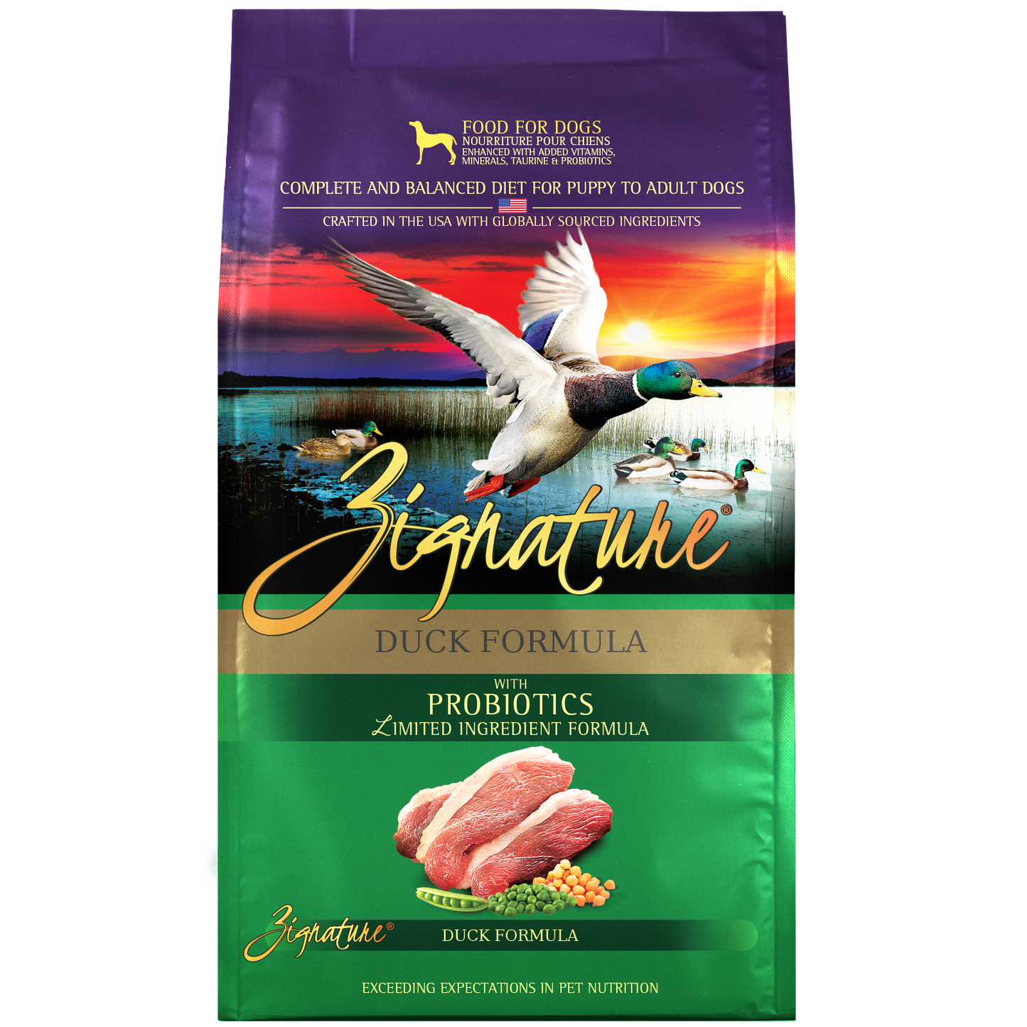 Zignature Dry Dog Food - Grain Free Limited Ingredient with Probiotics - Duck Formula