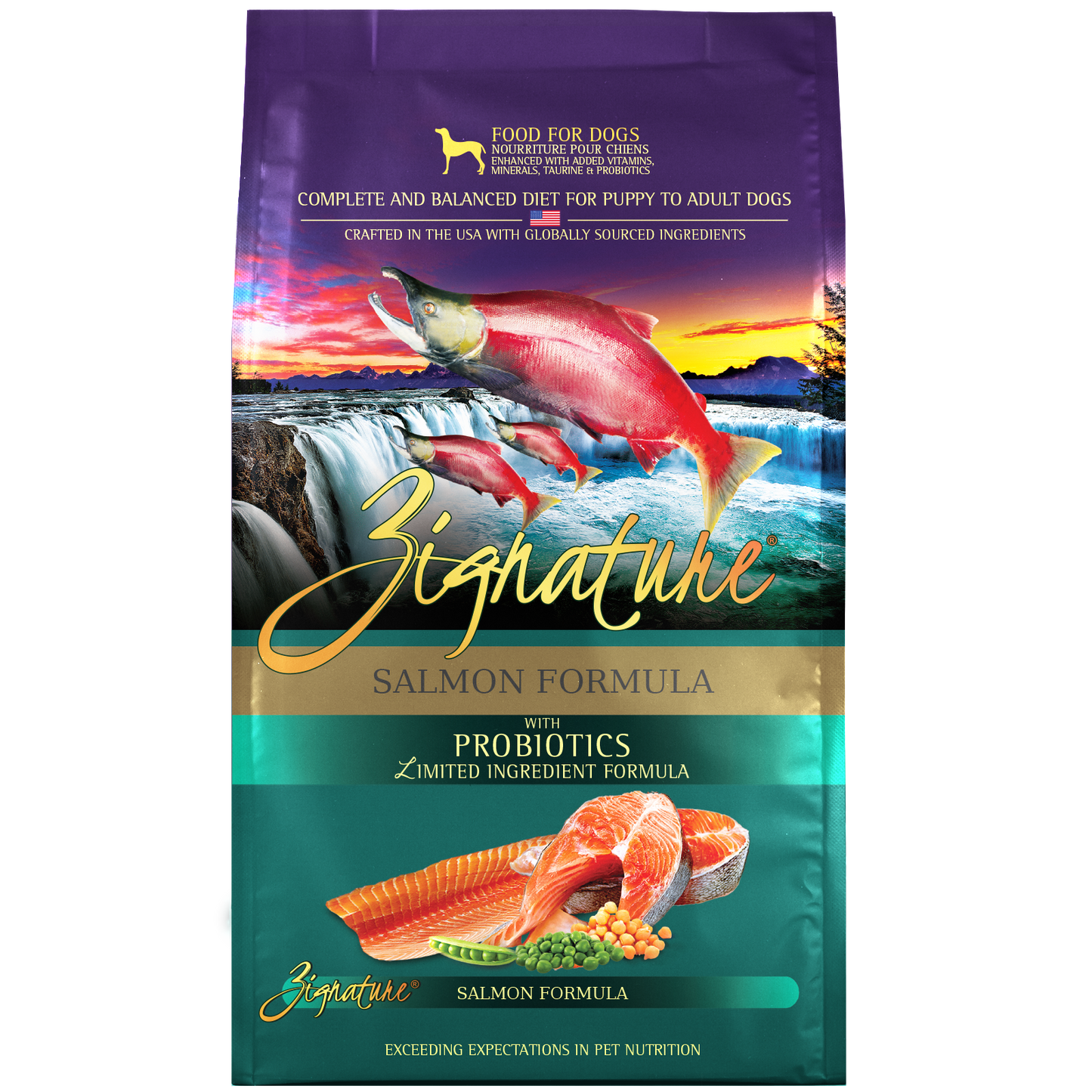Zignature Dry Dog Food - Grain Free Limited Ingredient with Probiotics - Salmon Formula