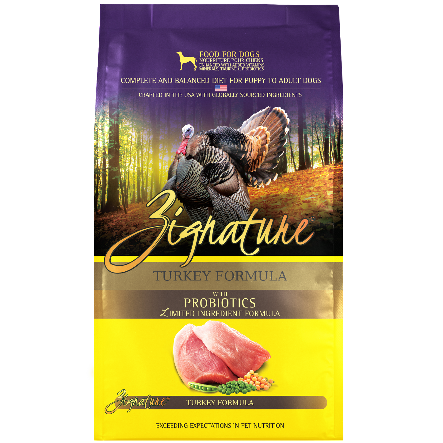 Zignature Dry Dog Food - Grain Free Limited Ingredient with Probiotics - Turkey Formula