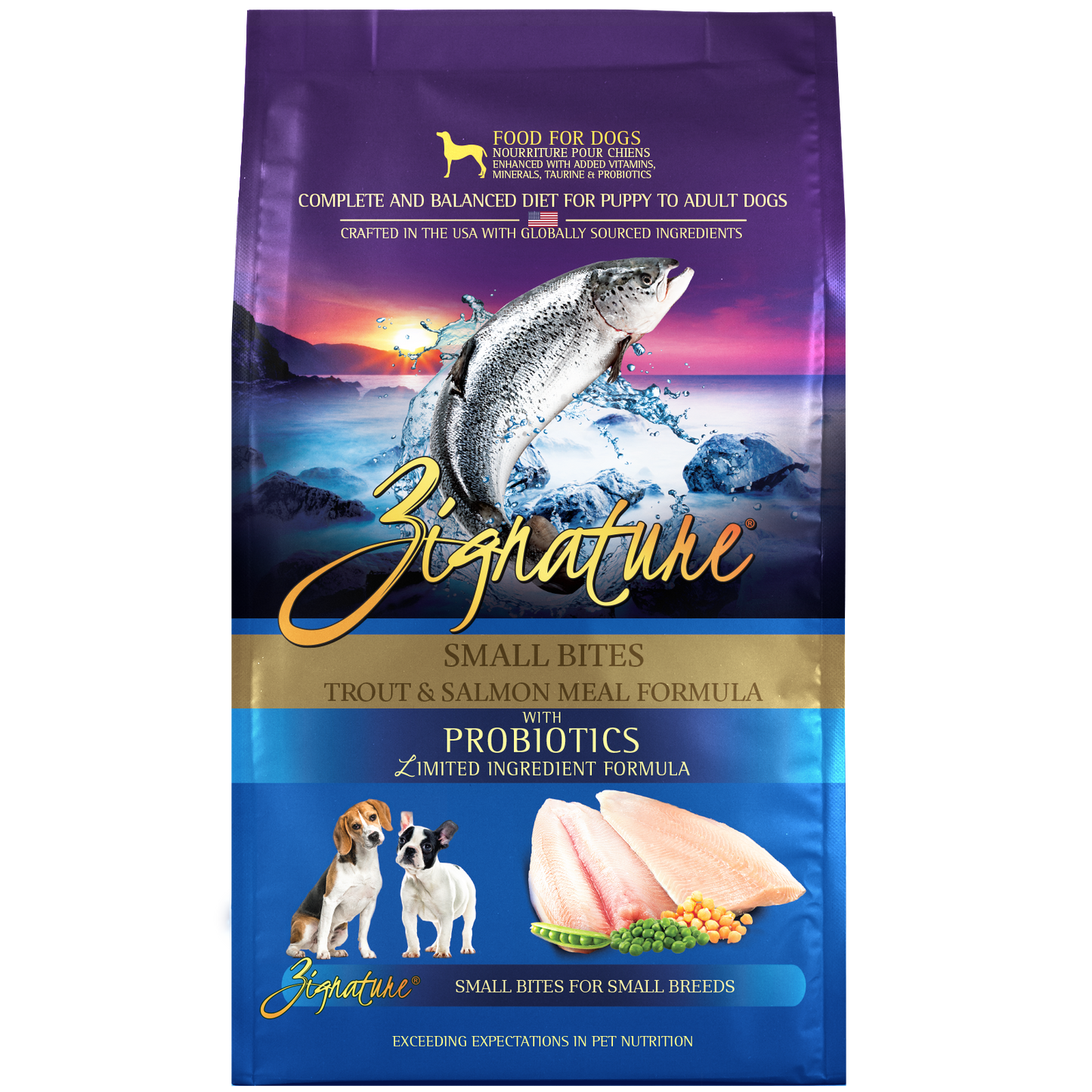 Zignature Trout and Salmon Formula Small Bites Dry