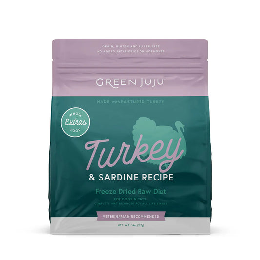 Green JuJu Turkey & Sardine – Complete & Balanced Freeze-Dried Meal