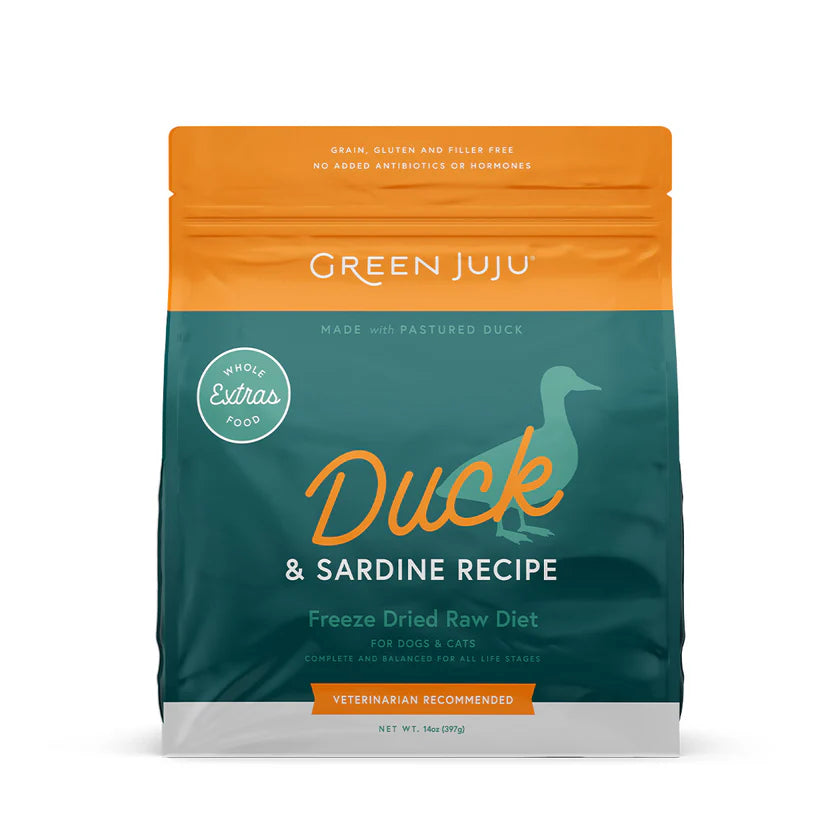 Green JuJu Duck & Sardine – Complete & Balanced Freeze-Dried Meal