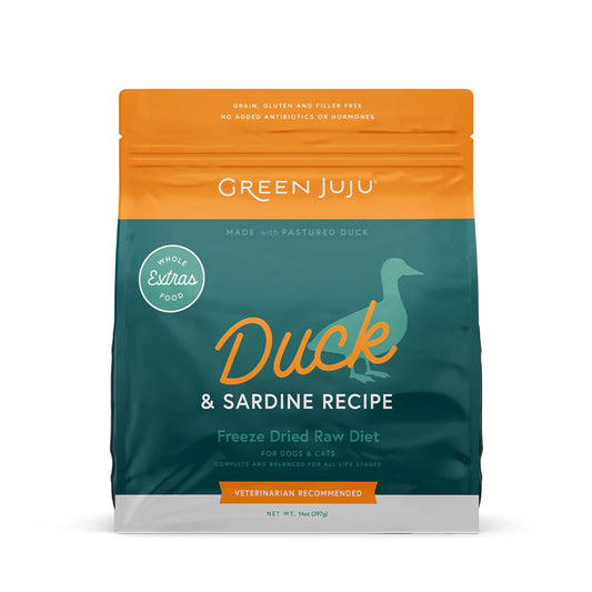 Green JuJu Duck & Sardine – Complete & Balanced Freeze-Dried Meal