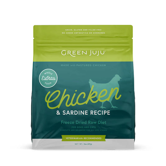 Green JuJu Chicken & Sardine – Complete & Balanced Freeze-Dried Meal