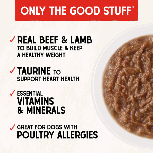 Stella's Shredrs Beef & Lamb Recipe in Broth for Dogs