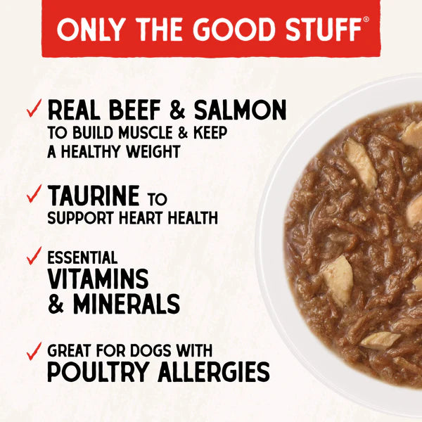 Stella's Shredrs Beef & Salmon Recipe in Broth for Dogs