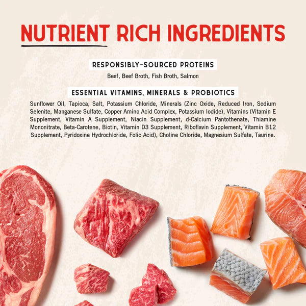 Stella's Shredrs Beef & Salmon Recipe in Broth for Dogs