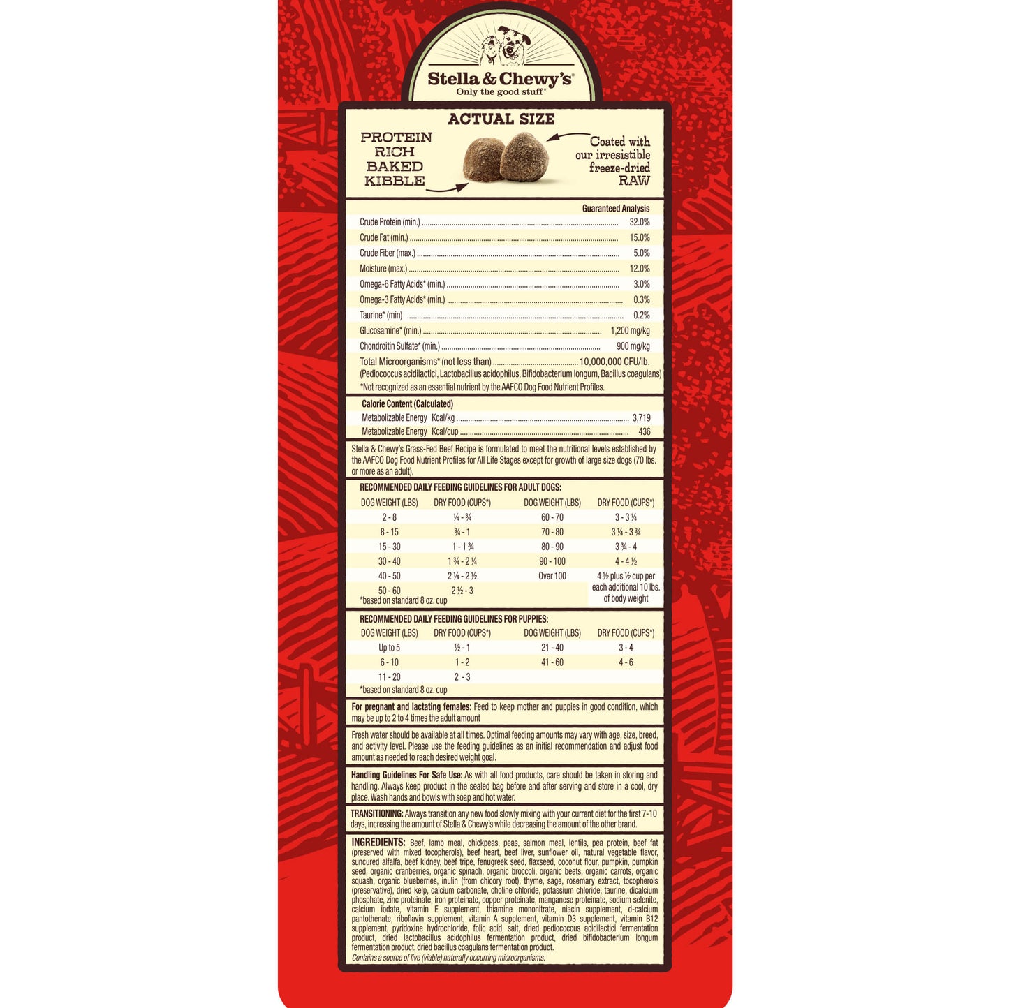 Stella & Chewy's Dog Food - Raw Coated Grass Fed Beef