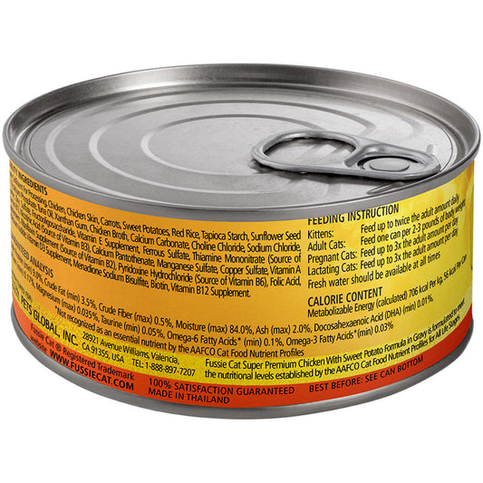 Fussie Cat Chicken w/ Sweet Potato Formula in Gravy Canned Cat Food