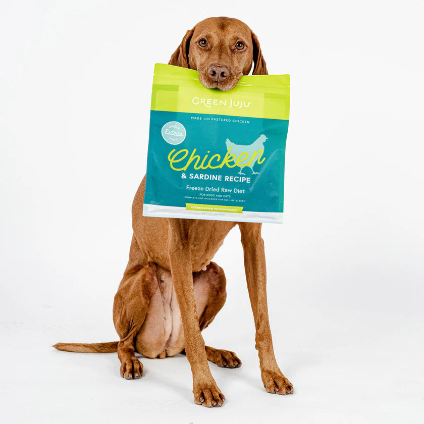 Green JuJu Chicken & Sardine – Complete & Balanced Freeze-Dried Meal