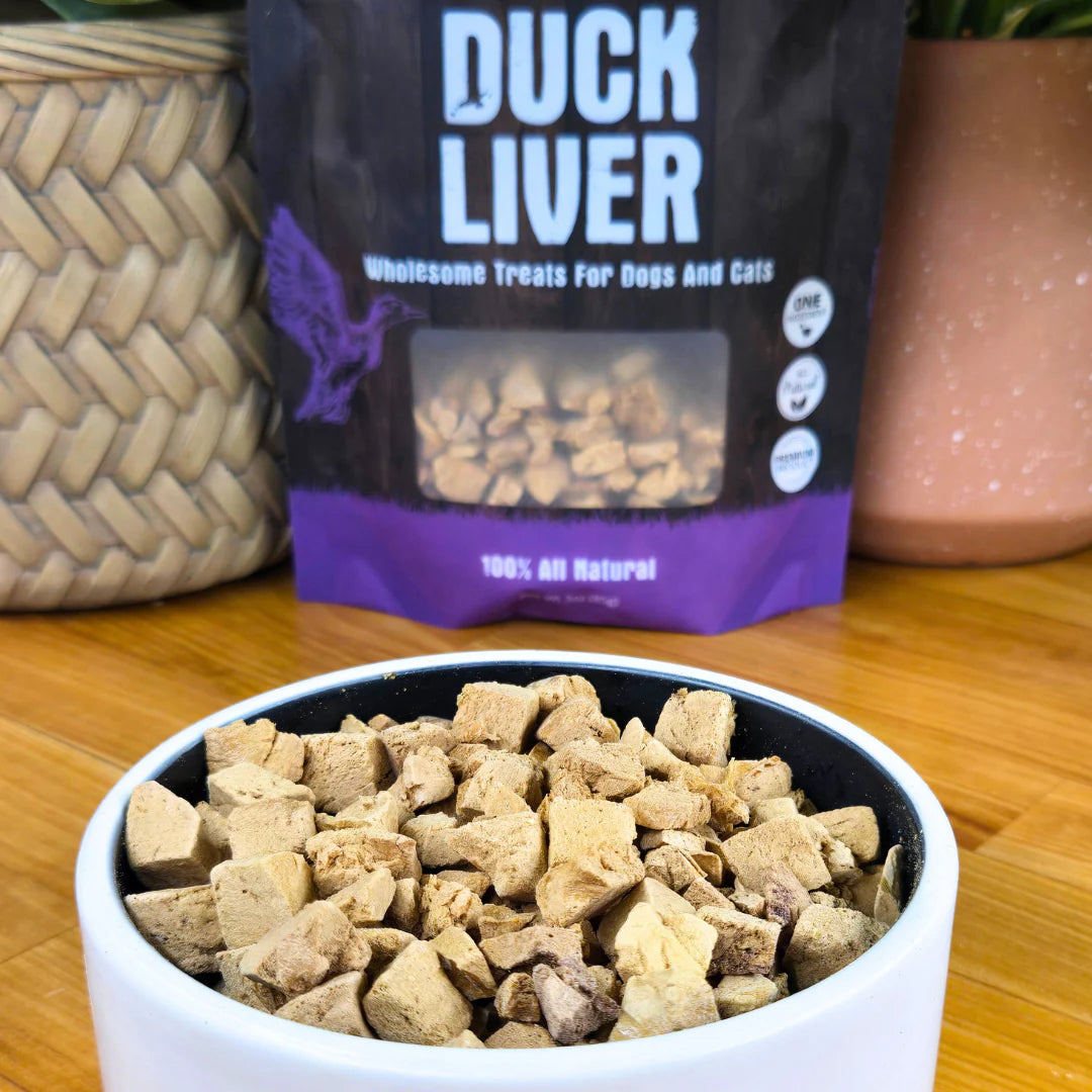 Shepherd Boy Farms Duck Liver Freeze-Dried Dog & Cat Treats, 3-oz
