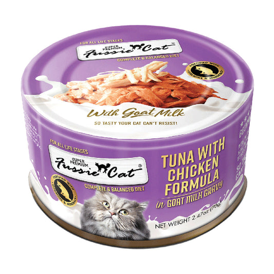 Fussie Cat Tuna w/ Chicken Formula in Goat Milk Canned Cat Food