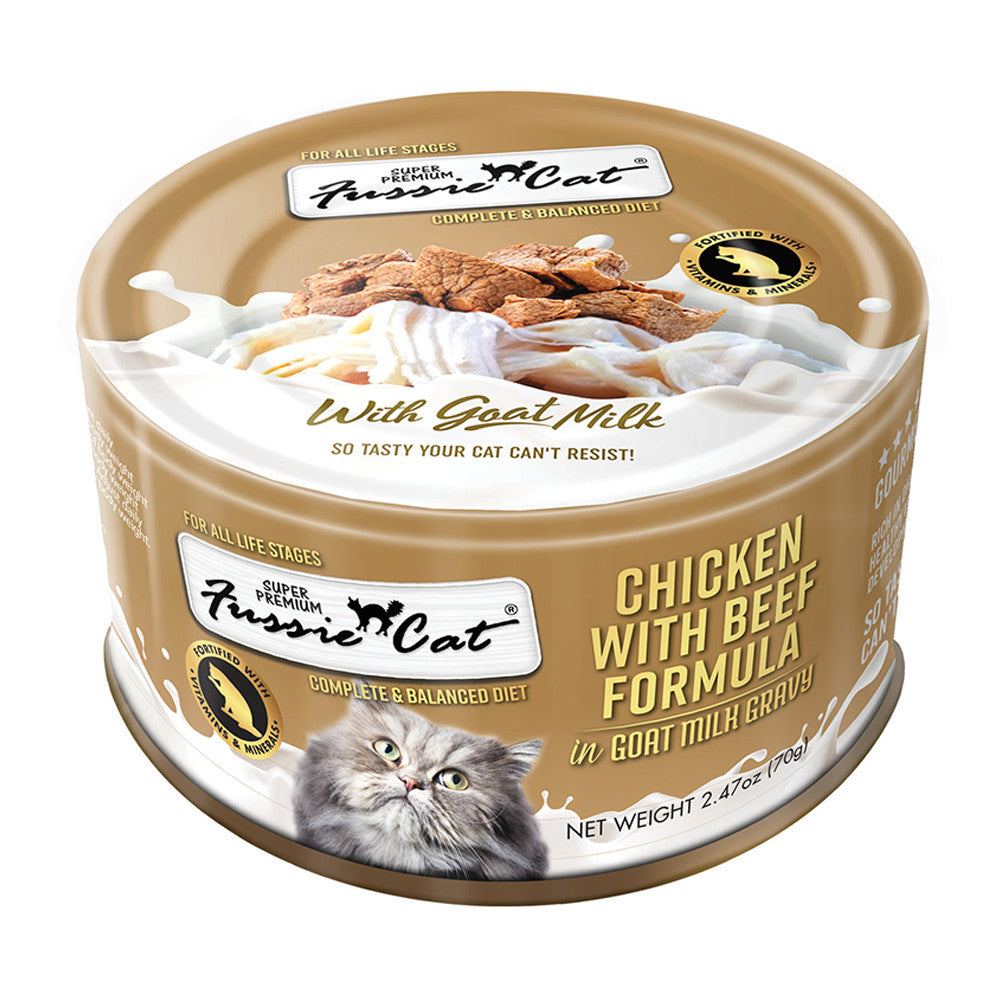 Fussie Cat Chicken w/ Beef Formula in Goat Milk Canned Cat Food