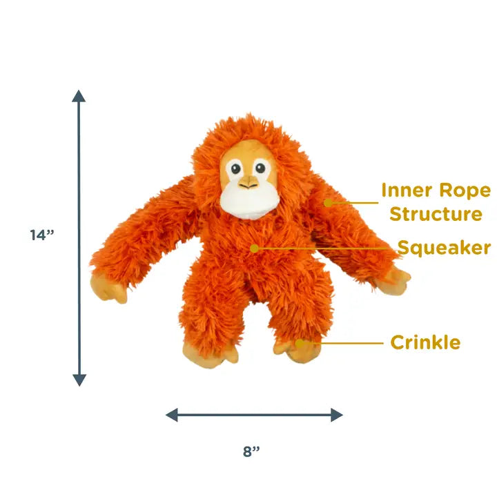 Tall Tails Orangutan Rope Body Dog Toy