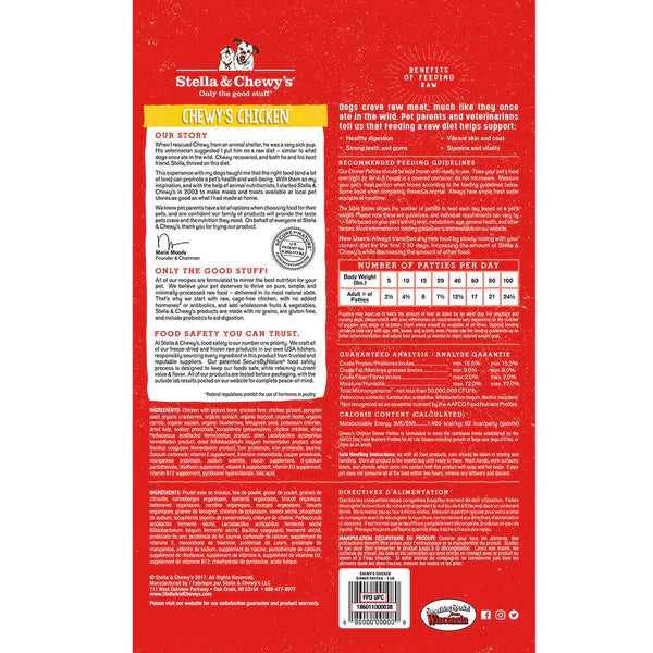 Chewy’s Chicken Frozen Raw Patties for Dogs