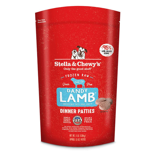 Dandy Lamb Frozen Raw Dinner Patties for Dogs