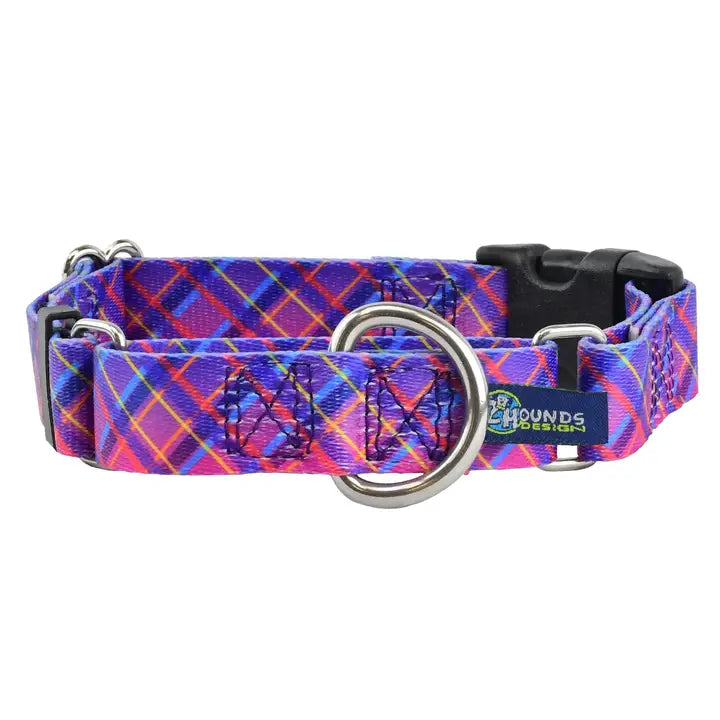 1″ Earthstyle Neon Sunrise Dog Collar- Side Release