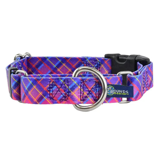 1″ Earthstyle Neon Sunrise Dog Collar- Side Release