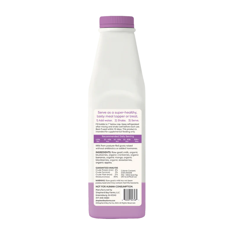 Shepard Boy Farms Freeze Dried Goats Milk Fruit Blend
