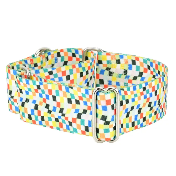 1.5″ Earthstyle Indy Flag Dog Collar- Martingale Collar