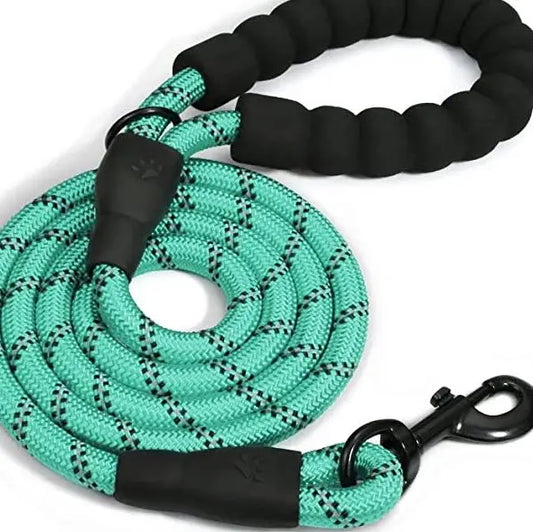 Braided Rope Leash - Turquoise