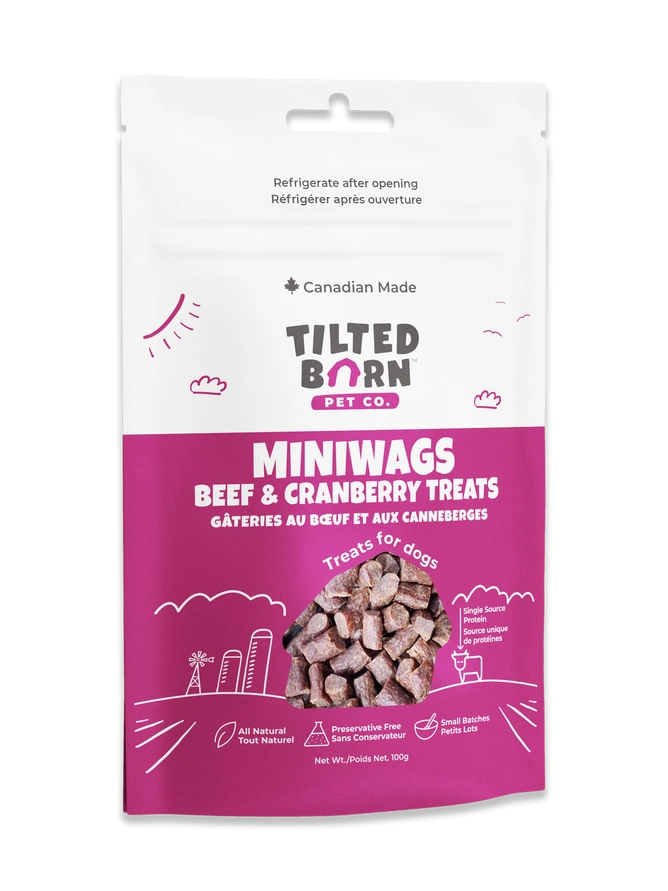 Tilted Barn Beef and Cranberry Miniwags 3.53oz Treats For Dogs