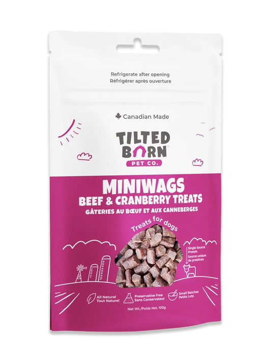 Tilted Barn Beef and Cranberry Miniwags 3.53oz Treats For Dogs
