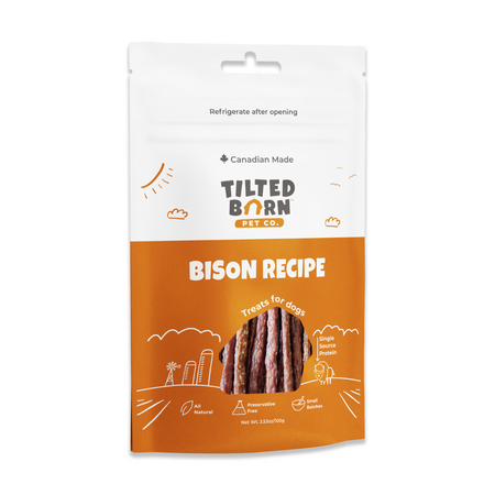 Tilted Barn Dog Treat Bison 3.53 oz