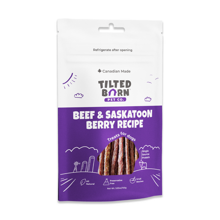 Tilted Barn Dog Treat Beef & Saskatoon Berry 3.53 oz