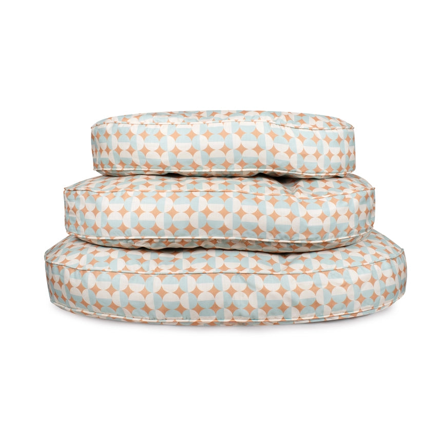 Oval Lounger Geo Modern Dog Bed-Sunny Geo