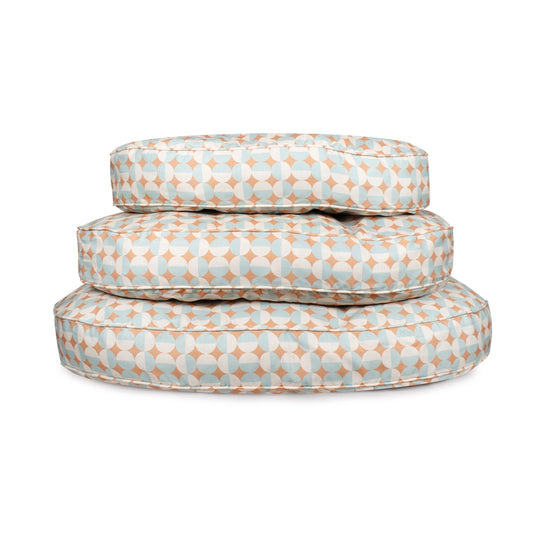 Oval Lounger Geo Modern Dog Bed-Sunny Geo