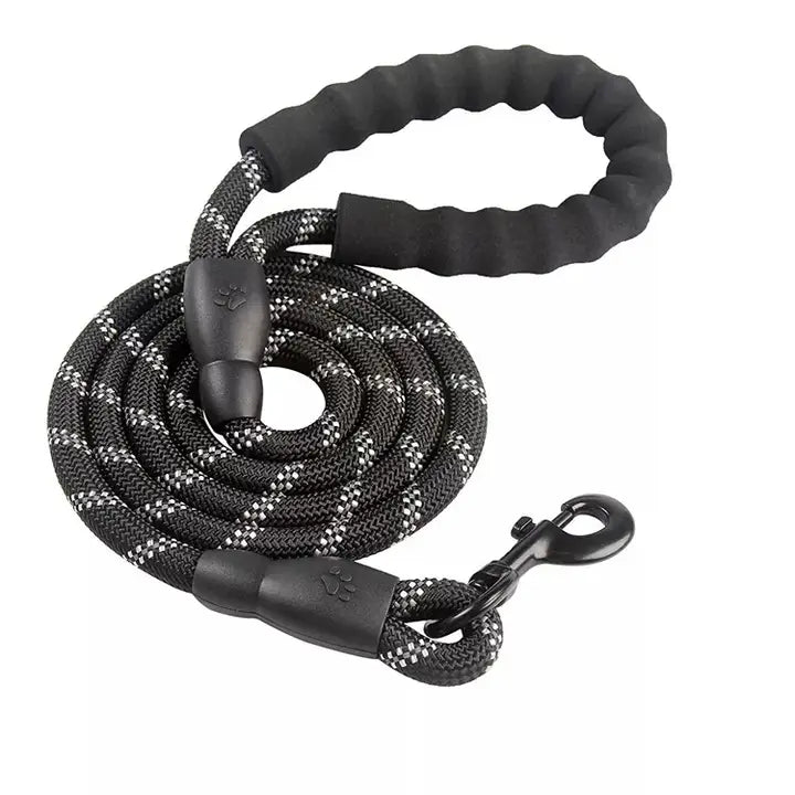 Braided Rope Leash - Black