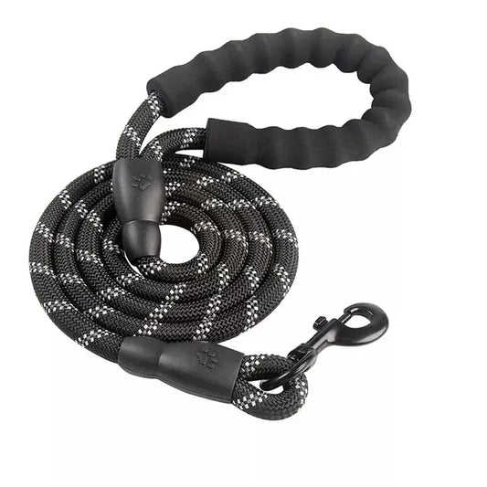 Braided Rope Leash - Black