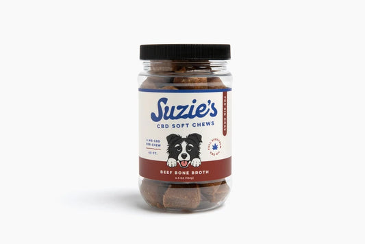 Suzie's 6 mg CBD Soft Chews for Big Dogs-Beef Bone Broth