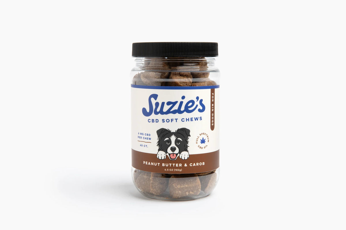 Suzie's 6 mg CBD Soft Chews for Big Dogs-Peanut Butter