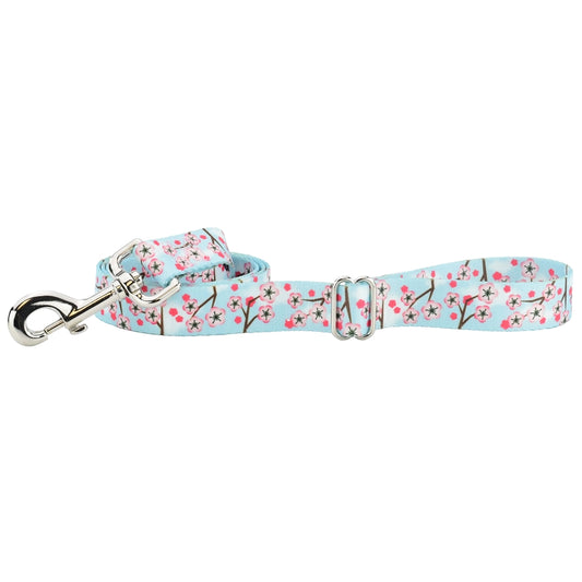 Earthstyle Cherry Blossoms Dog Leash - 6" Foot 1 inch Leash