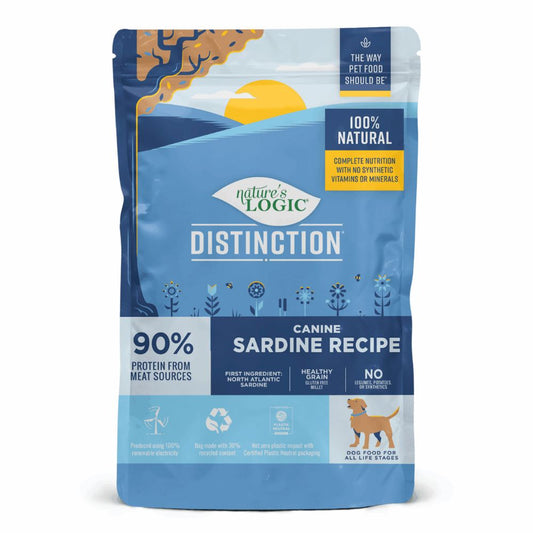 Nature's Logic Distinction Dry Dog Food - Gluten Free with Healthy Grains & Probiotics - Sardine Recipe