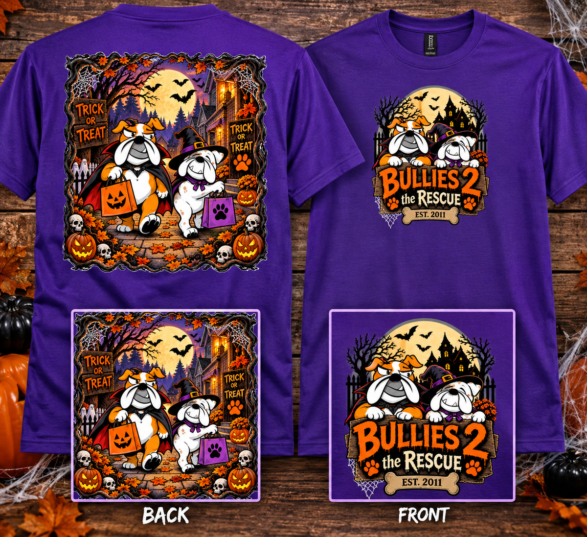 Bullies 2 the Rescue Bulloween Tees and Hoodies